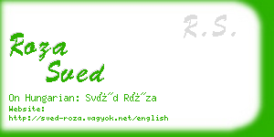 roza sved business card